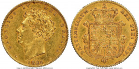 George IV gold 1/2 Sovereign 1826 MS61 NGC, KM700, S-3804. A gleaming offering, exhibiting balanced brass-gold color throughout its surfaces.

HID09...