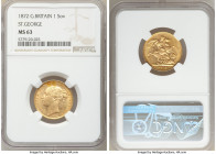 Victoria gold "St. George" Sovereign 1872 MS63 NGC, KM752, S-3856A. AGW 0.2355 oz. 

HID09801242017

© 2020 Heritage Auctions | All Rights Reserve...