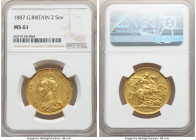 Victoria gold 2 Pounds 1887 MS61 NGC, KM768, S-3865. AGW 0.4710 oz. 

HID09801242017

© 2020 Heritage Auctions | All Rights Reserved