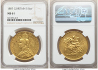 Victoria gold 5 Pounds 1887 MS61 NGC, KM769, S-3864. AGW 1.1775 oz.

HID09801242017

© 2020 Heritage Auctions | All Rights Reserved
