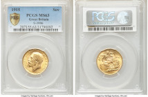 George V gold Sovereign 1915 MS63 PCGS, KM820, S-3996. AGW 0.2355 oz. 

HID09801242017

© 2020 Heritage Auctions | All Rights Reserved