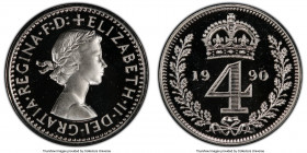Elizabeth II 4-Piece Certified Prooflike Maundy Set 1990 PCGS, 1) Penny - PL68 2) 2 Pence - PL68 3) 3 Pence - PL68 4) 4 Pence - PL69 KM-MDS249. Sold a...