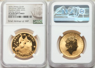 Elizabeth II gold Proof "Mayflower 400th Anniversary" 100 Pounds (1 oz) 2020 PR70 Ultra Cameo NGC, KM-Unl. Mintage: 500. First day of issue Mayflower ...