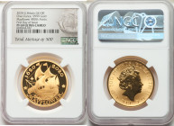 Elizabeth II gold Proof "Mayflower 400th Anniversary" 100 Pounds (1 oz) 2020 PR69 Ultra Cameo NGC, KM-Unl. Mintage: 500. First day of Issue holder. Ma...