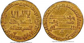 Abbasid. temp. al-Mahdi (AH 158-169 / AD 775-795) gold Dinar AH 162 (AD 778/779) UNC Details (Cleaned) NGC, No mint (likely al-Kufa), A-214, Bernardi-...