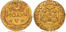 João V gold 400 Reis 1734 AU Details (Mount Removed) NGC, Lisbon mint, KM201. AGW 0.0316 oz. 

HID09801242017

© 2020 Heritage Auctions | All Righ...