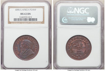 Republic Penny 1898 MS63 Brown NGC, KM2. Blue toned chocolate brown with traces of red in recesses. 

HID09801242017

© 2020 Heritage Auctions | A...