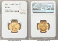 Oscar II gold 20 Kronor 1902-EB MS64+ NGC, KM765. Rose colored gold toning. 

HID09801242017

© 2020 Heritage Auctions | All Rights Reserved