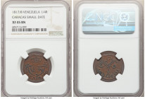 Caracas 1/4 Real 1817/8 XF45 Brown NGC, KM-C2. Small date variety. 

HID09801242017

© 2020 Heritage Auctions | All Rights Reserved