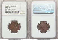Caracas. Puerto Cabello Counterstamped 1/4 Real 1818 AU50 Brown NGC, KM-C2. C/S: AU Standard. 

HID09801242017

© 2020 Heritage Auctions | All Rig...