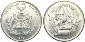 Biafra. Repubblica. AR Pound 1969. KM 6. Raro. SPL+