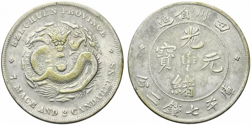Cina. Dinastia Qing. De Zong 1875-1908. AR Dollar (Kirin). Sìchuān (Szechuan). S...
