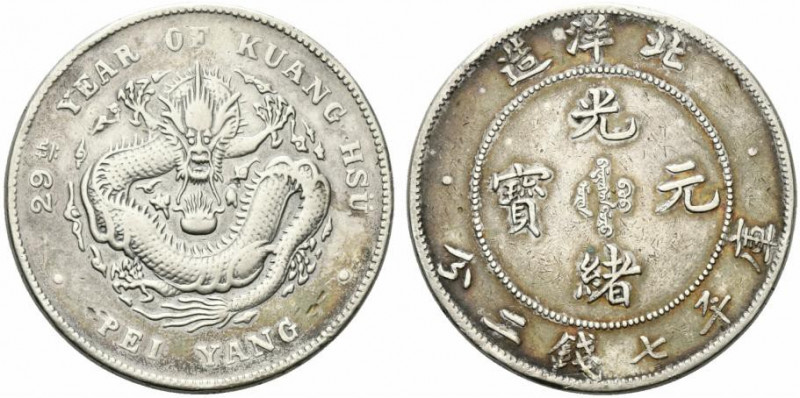 Cina. Dinastia Qing. De Zong 1875-1908. AR Dollar (Yuan) anno 29 (1903) Chihli (...