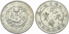 Cina. AR 7 Mace 2 Candareens (Dollar) n.d. Jiāngnán (Kiangnan). (1898-1909). Raro. L&M 247; Kann 93; KM (Yeoman) 145a.8.
