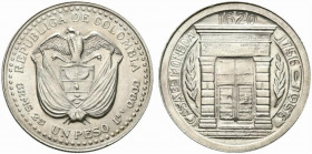Colombia. AR Peso 1956, Casa de la Moneda Popayán. KM 216. qFDC
