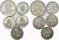 Etiopia. Serie di 5 monete Empire of Ethiopia in AR, 10 dollari 1972, 5 dollari 1972 (4) qFDC