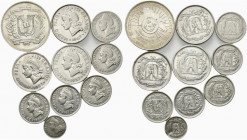Republica Dominicana lotto di 10 monete in AR, Peso 1974, ½ peso 1937 (2), 1947, 25 centavos 1937, 1939, 1944 (2), 1951, 10 centavos 1942. Da BB aBB+