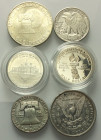 USA. Lotto di 6 monete in AR Dollaro 1889, 1976, ½ dollaro 1942, 1952, 1982, 1993. Da BB a FDC