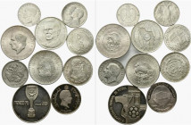 Lotto di 9 monete e una medaglia in AR in gran parte modulo scudo. Da BB a SPL (10)