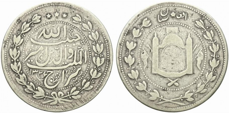 Afganistan. Habibullah, 1901-1919, AR 5 rupees (45mm, 45,64g), AH1326, KM-843. Q...