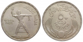 Egitto. AR 50 Piastres 1907 (40mm, 28.09g, 12h). KM 386. BB+