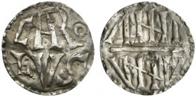 Francia. Carlo Magno (768-814) AR Denaro, zecca incerta (18mm, 1,02g). CARO/LVS R/ ANNI/VNV. MEC 729 (frammentato) BB+, Della massima rarità