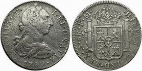 Messico. Carlo IV (1788-1808) AR 8 reales 1789. Busto a destra R/ Stemma coronato. KM 107. BB