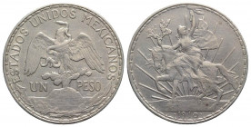 Messico. AR 1 Peso 1910 (39mm, 27.05g, 6h). KM 453. SPL