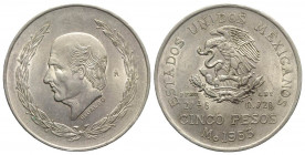 Messico. AR 5 Pesos 1953 (40mm, 27.83g, 6h). KM 467. SPL