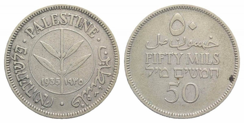 Palestina. AR 50 Mils 1935 (23.5mm, 5.71g, 12h). KM 6. SPL