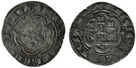 Spagna, Castiglia e Leon. Enrique III (1390-1406) AR Blanca. Toledo (1,86g). Castello in doppia cornice polilobata R/ Leone rampante a sn. in doppia c...