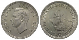 Sud Africa. AR 5 Shillings 1952 (39mm, 28.35g, 12h). KM 41. SPL+