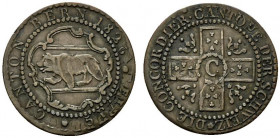 Svizzera. Berna - Berna, BI Halbbatzen 1826 (24mm, 1.80g). Stemma R/ Croce, al centro C. HMZ 2-237c. BB+