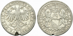 Svizzera. Zurigo - Zürich  città imperiale (1218-1648) (1556-1560) AR Tallero. MON·NO·THVRICENSIS·CIVITATIS·IMPERIALIS, Stemma di Zurigo sormontato da...