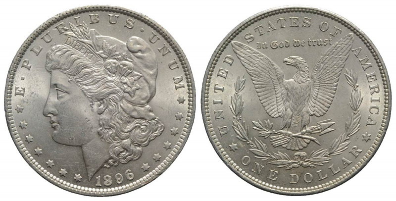 USA. AR One Dollar 1896 Morgan (38mm, 26.70g, 6h). KM 110. SPL+