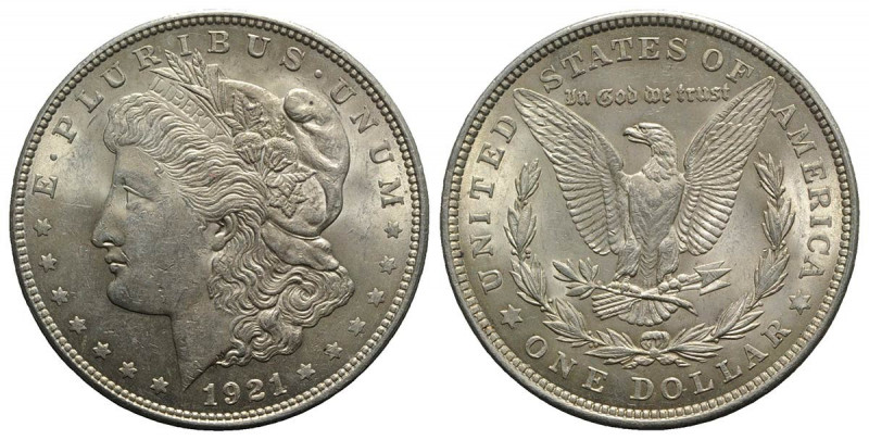 USA. AR One Dollar 1921 Morgan (38mm, 26.82g, 6h). KM 110. SPL+