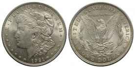 USA. AR One Dollar 1921 Morgan (38mm, 26.82g, 6h). KM 110. SPL+