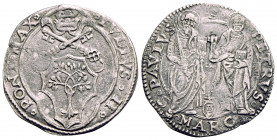 ANCONA.Giulio II (1503-1513) Grosso (g. 3,42) Stemma R/ SS. Pietro e Paolo stanti. Munt. 681 AR RARO - BB+