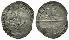 AVIGNONE. Innocenzo VIII (1484-1492). Dozzeno (g. 1,06). Papa in trono R/ Croce invadente accantonata da chiavi decussate. Munt. 25 (mezzo grosso), Be...