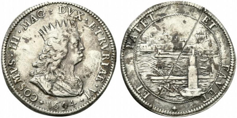 LIVORNO. Cosimo III de' Medici (1670-1723) Tollero 1694 (g. 26,72). COSMVS. III....