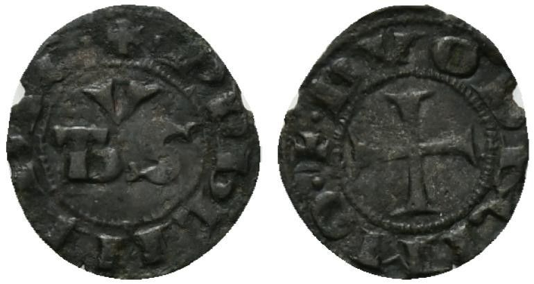 MACERATA. Benedetto XII (1334-1342) Denaro (g. 0,52). Lettere TVS’ a triangolo. ...