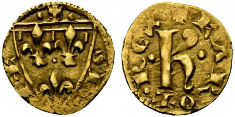 MESSINA. Carlo I D'Angiò' (1266-1285) Tarì (g. 0,88). KAROL’ REX, grande K tra d...