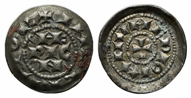 MILANO. Comune a nome di Enrico imperatore (secc. XII-XIII) Denaro terzolo (g. 0...