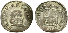 MODENA. Francesco I d’Este (1629-1658) Muraiola (g. 2,16). Busto a ds. R/ Stemma coronato. MIR 800. MI RARO tpondello ondulato - BB+