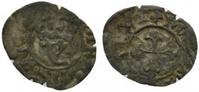 NAPOLI. Giovanna II d'Angiò Durazzo (1414-1435) Denaro (g. 0,5). Lettera y coronata R/ Croce gigliata. Pann. 1 MI RARO - BB