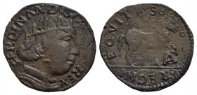 NAPOLI. Ferdinando I d´Aragona (1458-1494) Cavallo. Busto giovanile a ds. R/ Cavallo a ds.; sotto, lettera A ribattuta su C. Pann. 44b CU MOLTO RARO -...