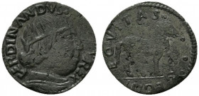 NAPOLI. Ferdinando I d´Aragona (1458-1494) Cavallo (g. 1,84). Busto cor. a ds. R/ Cavallo a ds.; sotto la zampa, lettera A. Pann. 44 CU - BB
