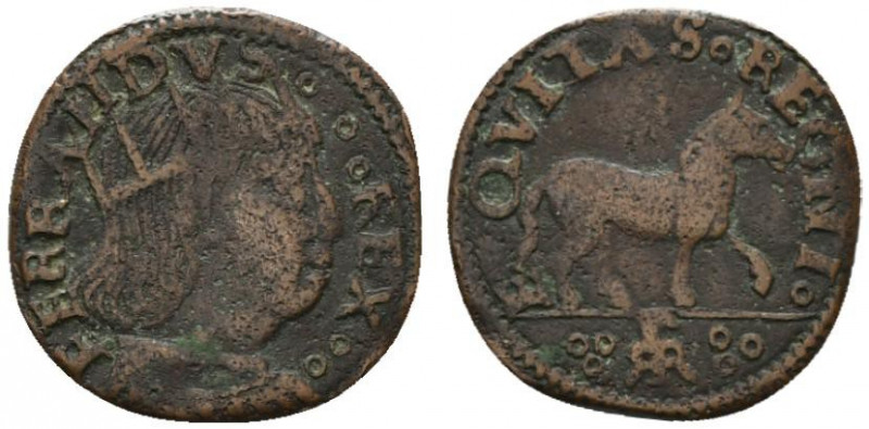 NAPOLI. Ferdinando II (1495-1496) Cavallo (g. 2,73). Busto cor. a ds. R/ Cavallo...