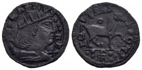 NAPOLI. Ferdinando II d´Aragona (1495-1496) Cavallo ribattuto su Carlo VIII. Busto cor. a ds. R/ Cavallo a ds.; in esergo, monogramma. Pann. 53a (Ferd...