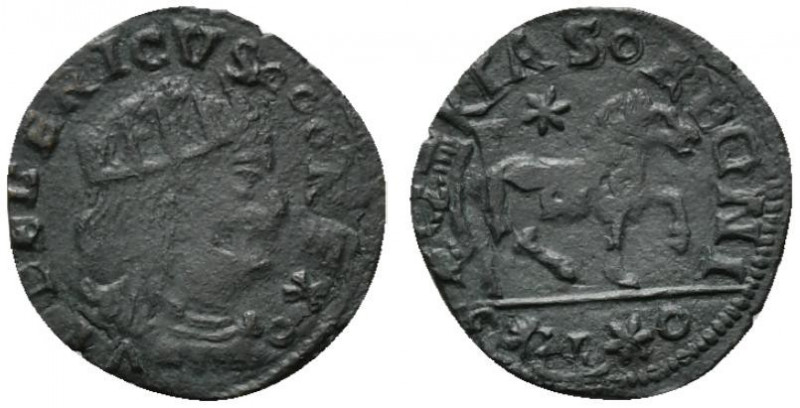 NAPOLI. Federico III d'Aragona (1496-1501) Cavallo ribattuto su cavallo di Carlo...
